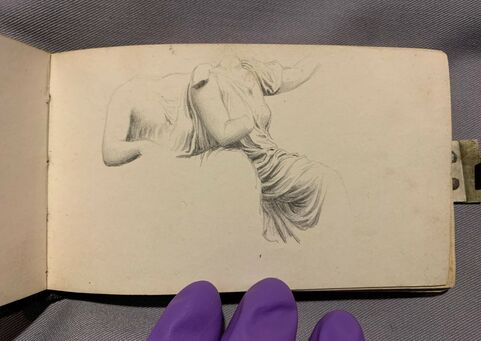 Sketch of two torsos