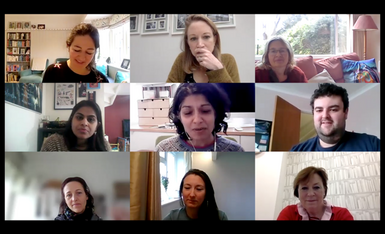 Screenshot of Zoom call