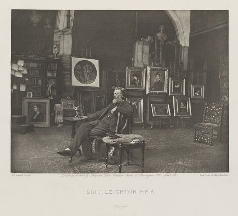 Photogravure of Sir Frederic Leighton in his studio