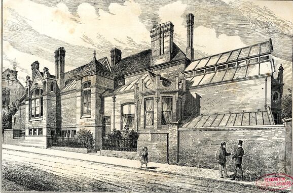 Drawing of Little Holland House in Kensington from 1881