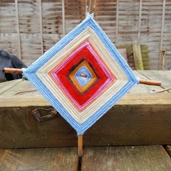 wool pattern on sticks