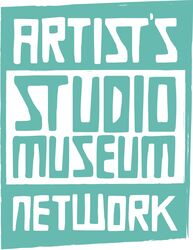 Logo reads Artist's Studio Museum Network in teal