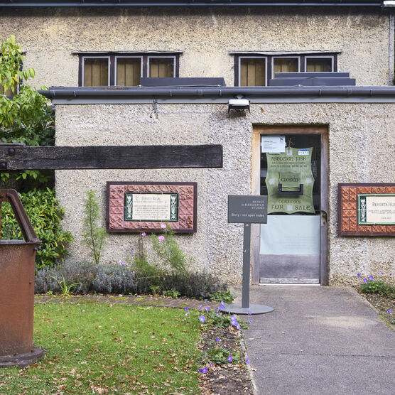 A view of the outside of the artist-in-residence studio