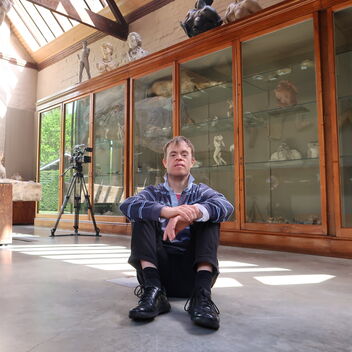 Chris Pavia at the filiming of Beyond the Waves