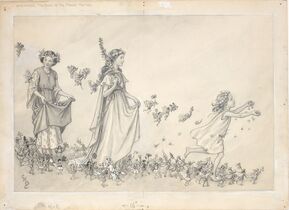 Endpaper from The Book of the Flower Fairies © The Estate of Cicely Mary Barker 1927