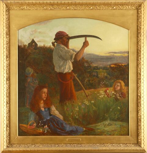 Painting of a man with scythe