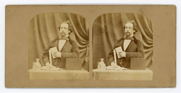 Stereograph of Charles Dickens
