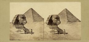 Stereograph of the Egyptian pyramids