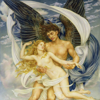 Boreas, the Greek god of the north wind carries off Oreithyia