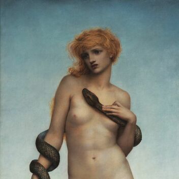 Cadmus was changed into a serpent by Mars, his wife Harmonia, depicted as a statuesque young maiden in the embrace of her transfigured husband﻿.