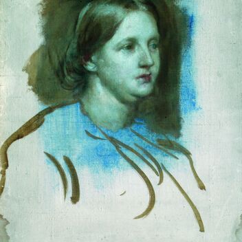 A half finished bust portrait of Florence Nightingale