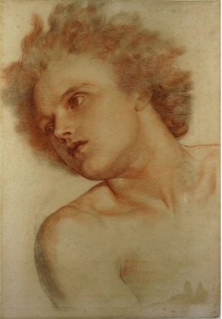 A sketch of a young man looking to the side