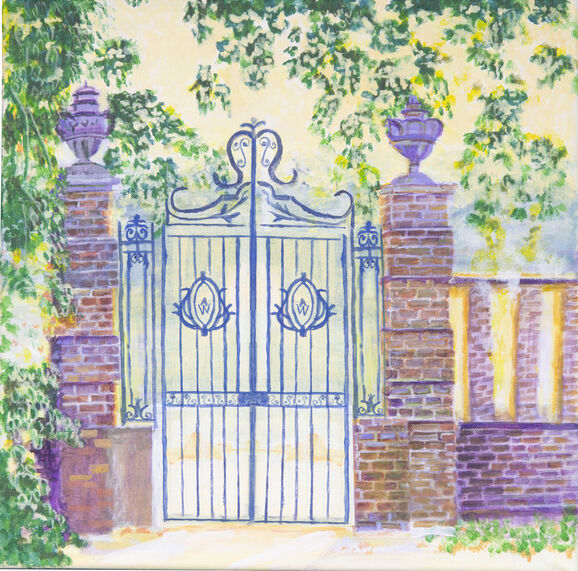Artwork of iron wrought gate