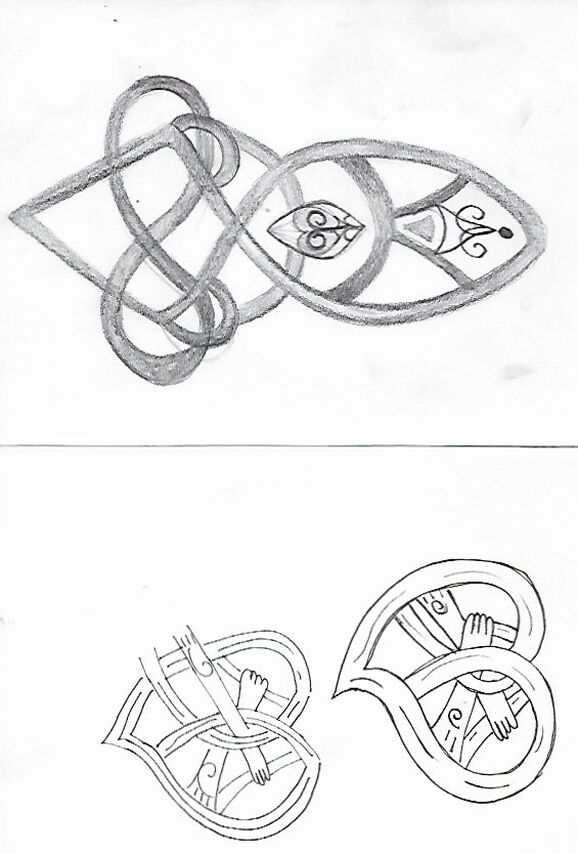 Pencil sketch of a celtic knot