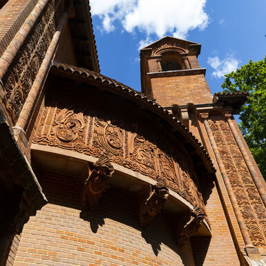 The exterior of the Chapel looking towards the bell