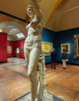 Nude sculpture in gallery