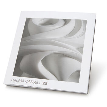 Photograph of hardback square book of Halima Cassell 25
