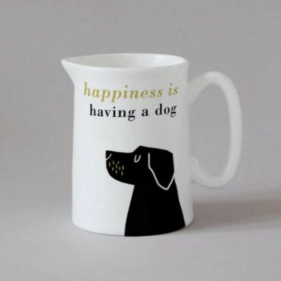 Mug with quote "happiness is having a dog"