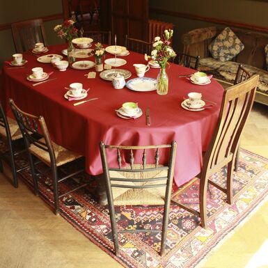 Table set up for a private dinner at Limnerslease, Watts Gallery - Artists' Village