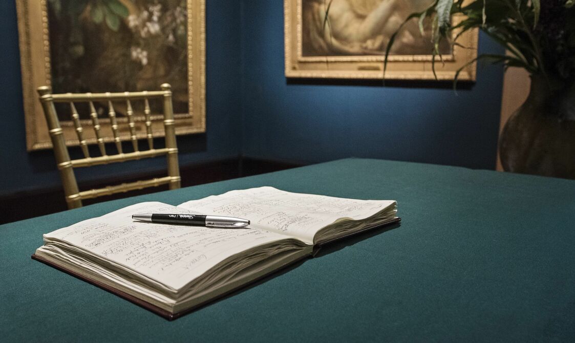 Wedding book with pen